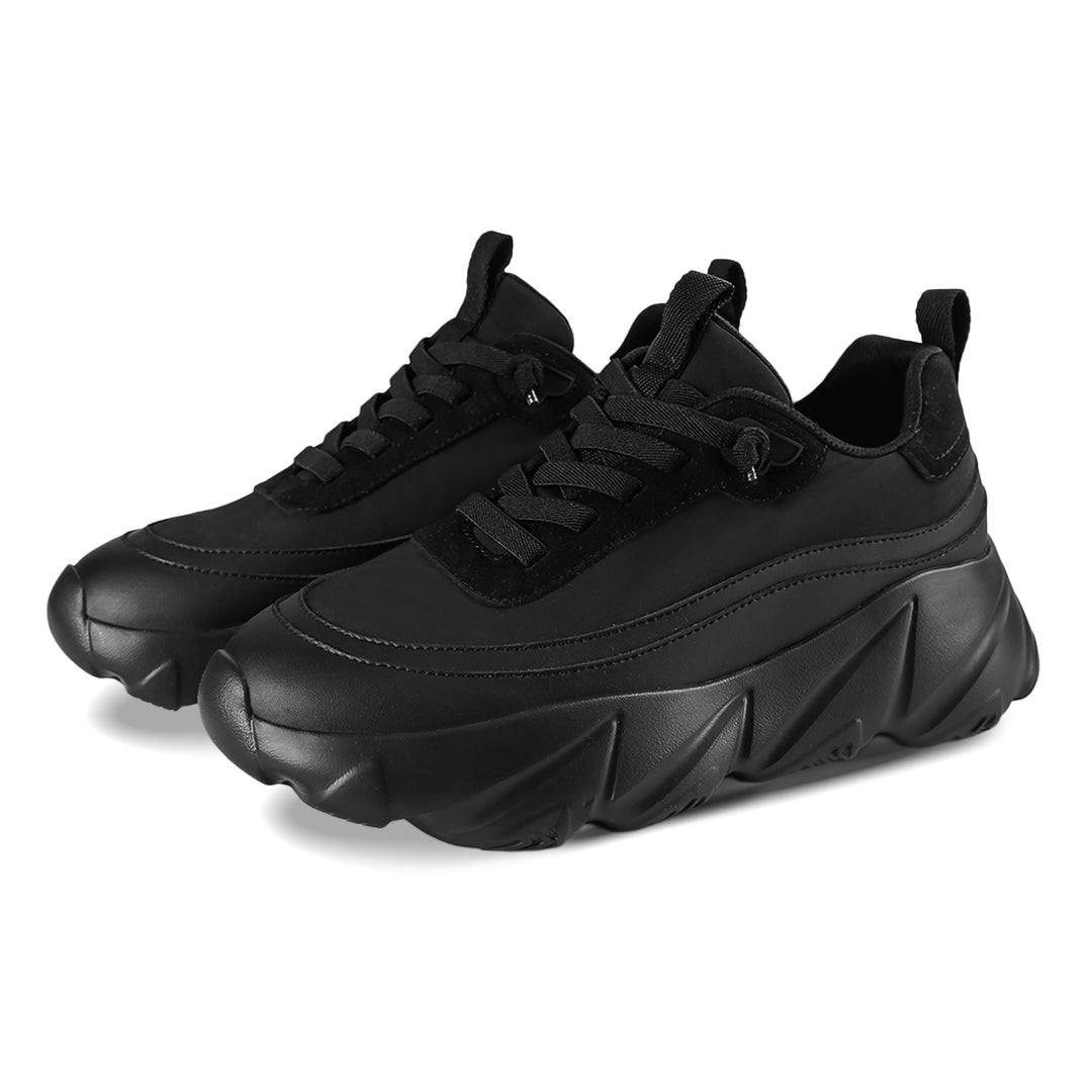 Breeze Ripple Nylon Runner Sneaker - Black