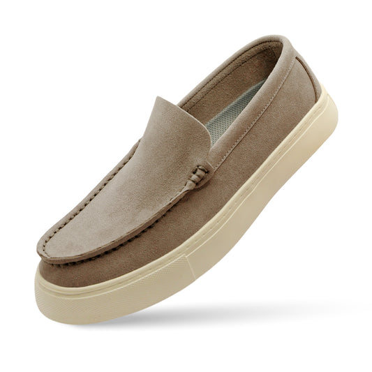 Sierra Park Synthetic Suede Loafer - Warm Taupe