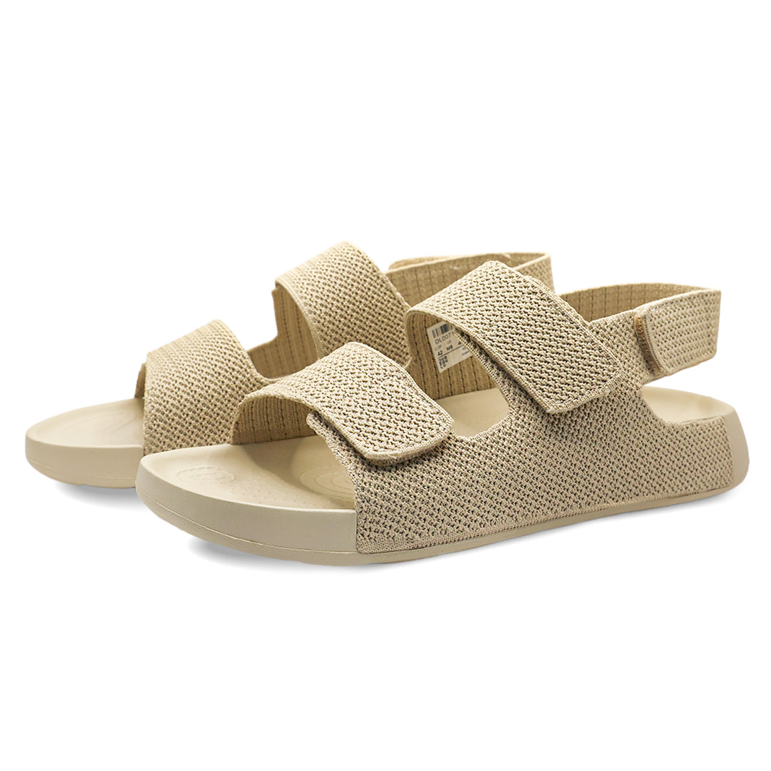 Aqua Three-Strap Knit Sandal - Sand