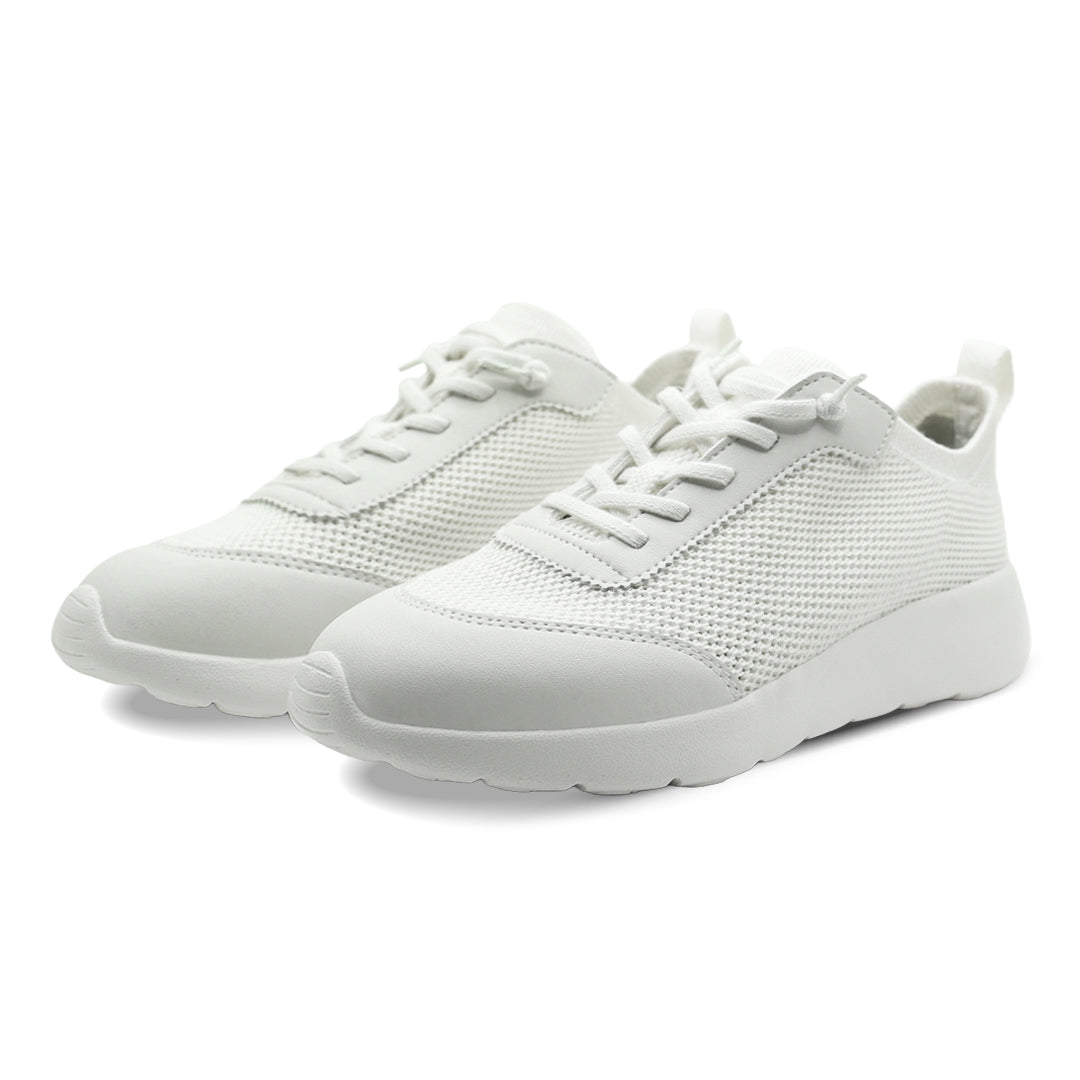 Cloud Modern Silk Wool Trainer - White