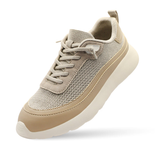 Cloud Ripple Wool Trainer Oyster Grey/Tan