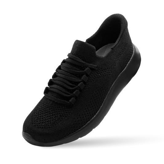 Cloud Joy Silk Wool Trainer - Black