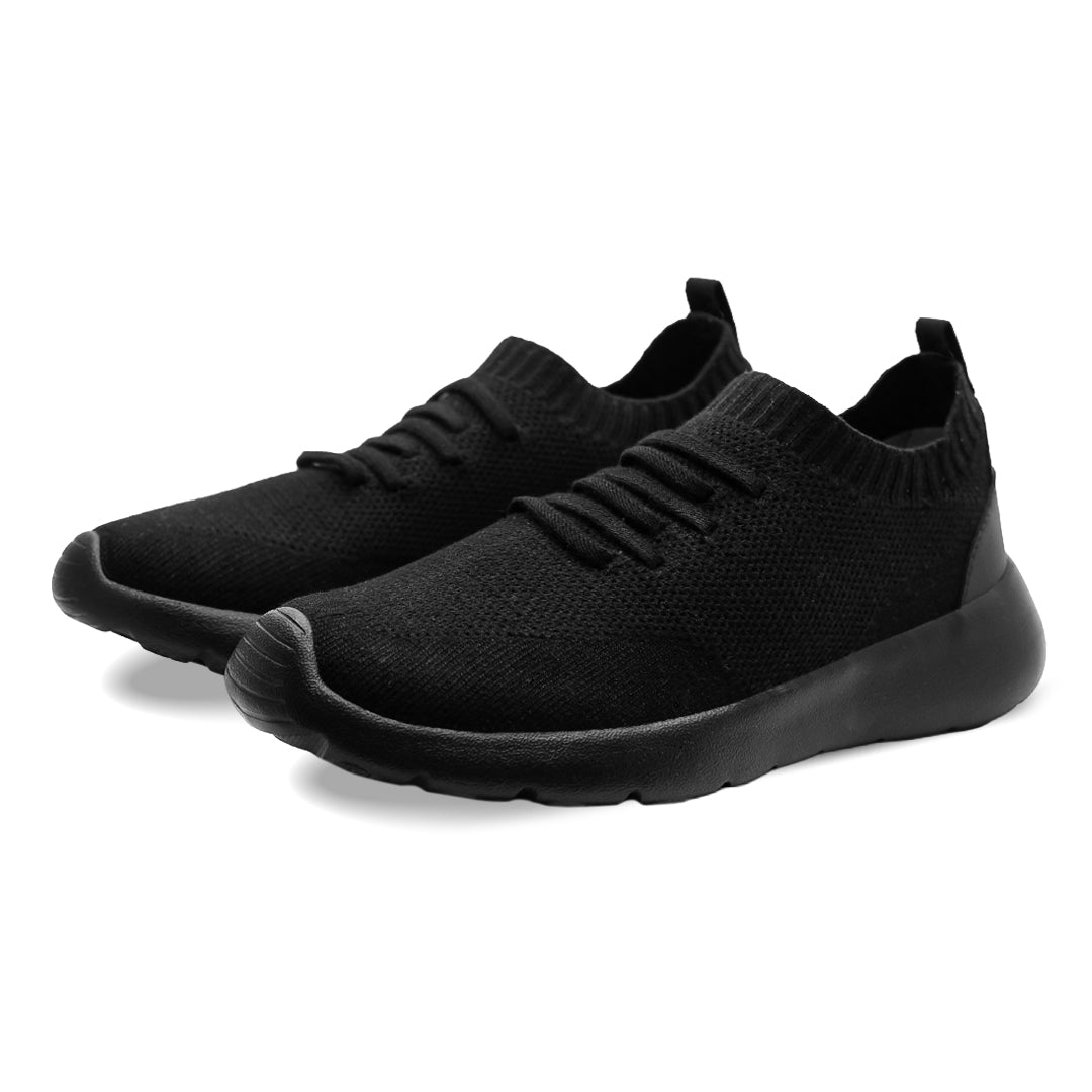 Cloud View Cashmere Trainer - Black