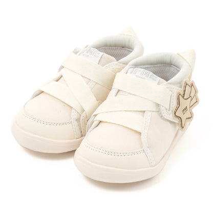 IFME Nature Kinetic Belt Star Motif Sneakers Baby - White