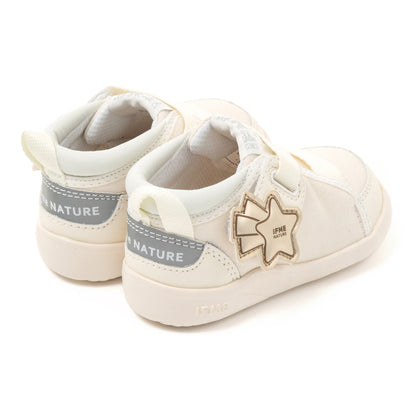 IFME Nature Kinetic Belt Star Motif Sneakers Baby - White