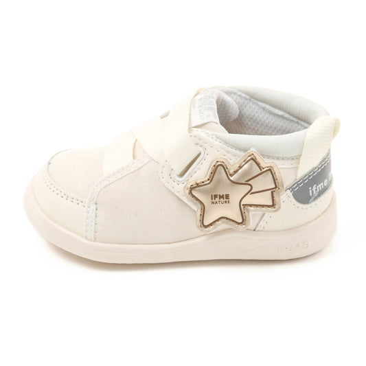 IFME Nature Kinetic Belt Star Motif Sneakers Baby - White