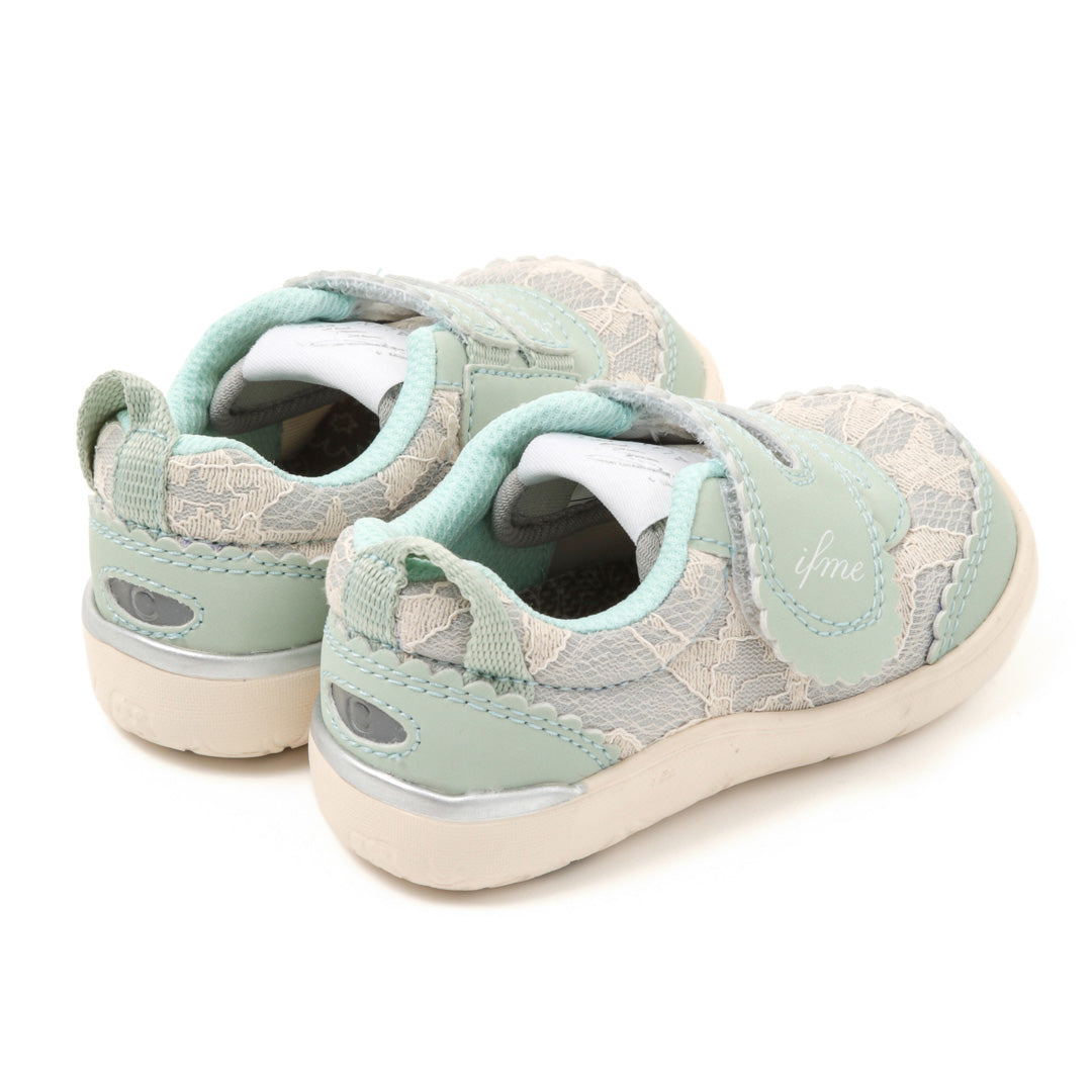 Ifme Calin Glitter Lace One Belt Sneaker Baby - Green