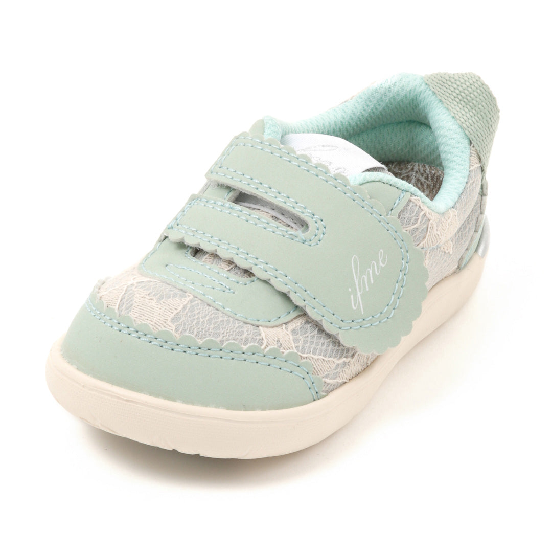 Ifme Calin Glitter Lace One Belt Sneaker Baby - Green