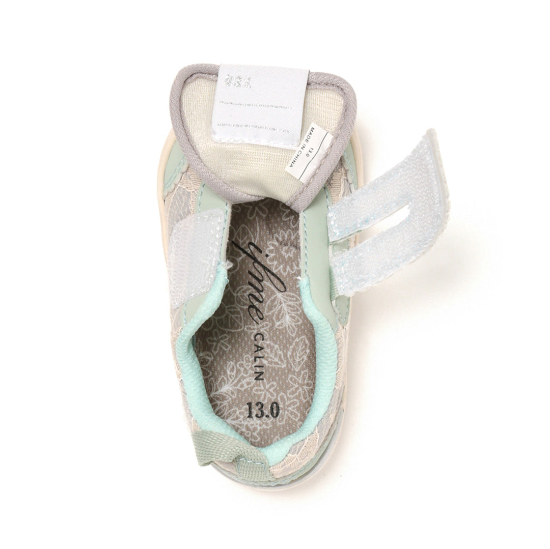 Ifme Calin Glitter Lace One Belt Sneaker Baby - Green