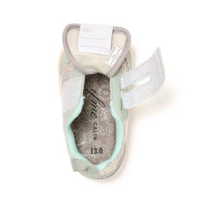 Ifme Calin Glitter Lace One Belt Sneaker Baby - Green