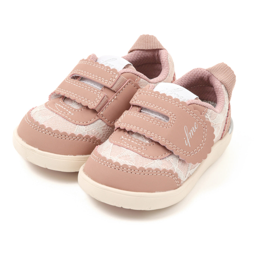 IFME Calin Glitter Lace One Belt Sneaker Baby - Pink
