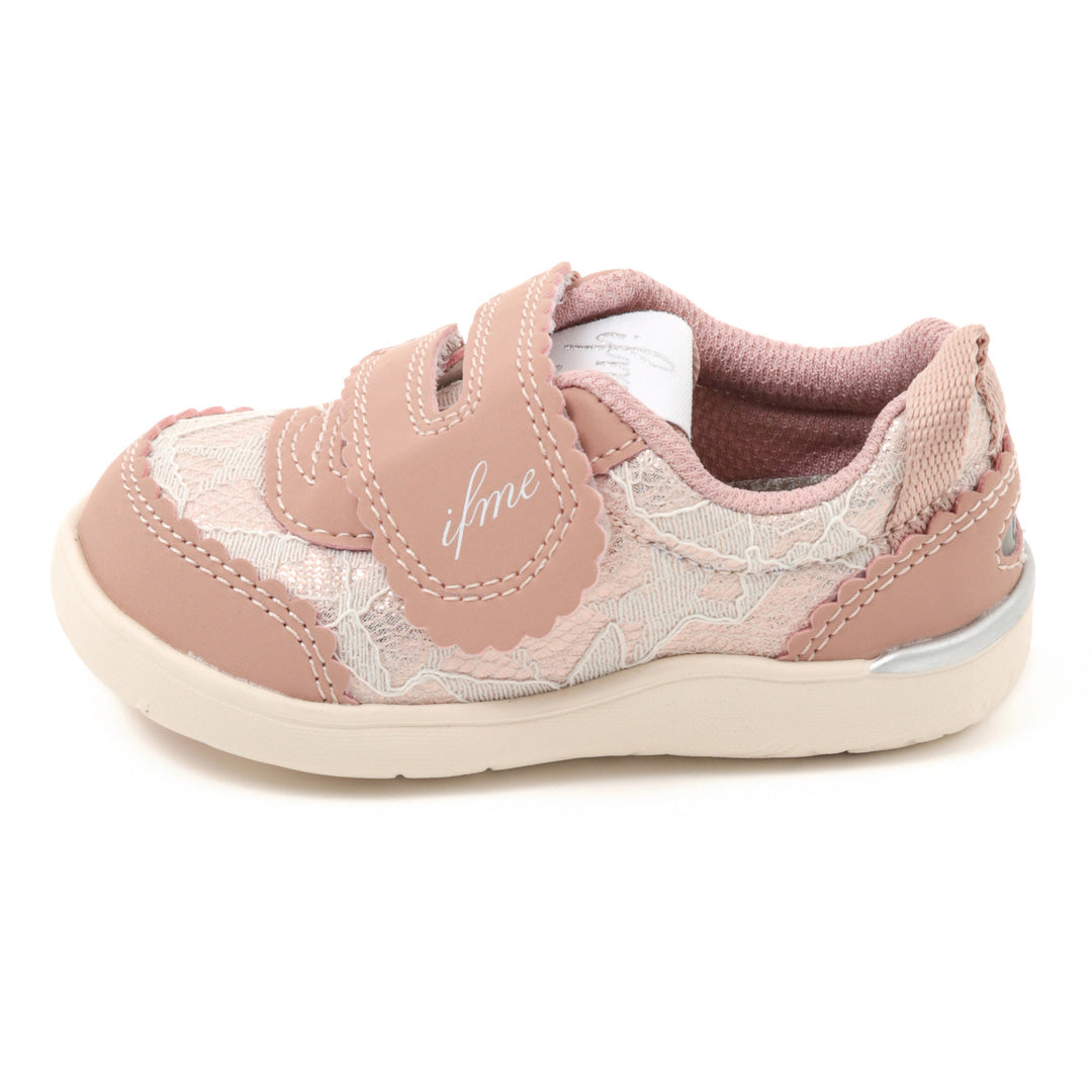 IFME Calin Glitter Lace One Belt Sneaker Baby - Pink