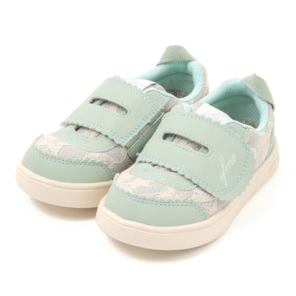 Ifme Calin Glitter Lace One Belt Sneaker Kids - Green