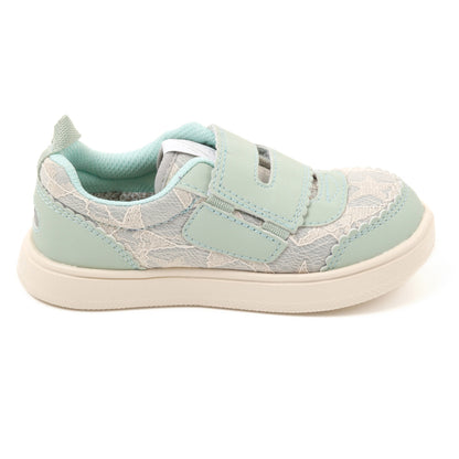 Ifme Calin Glitter Lace One Belt Sneaker Kids - Green