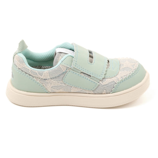 Ifme Calin Glitter Lace One Belt Sneaker Kids - Green