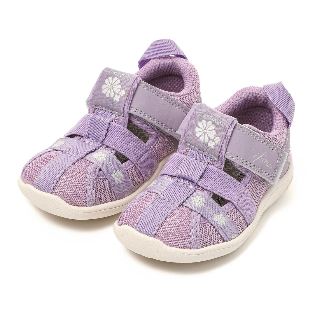 Ifme Calin Flower Easy Belt Water Shoes Baby - Purple