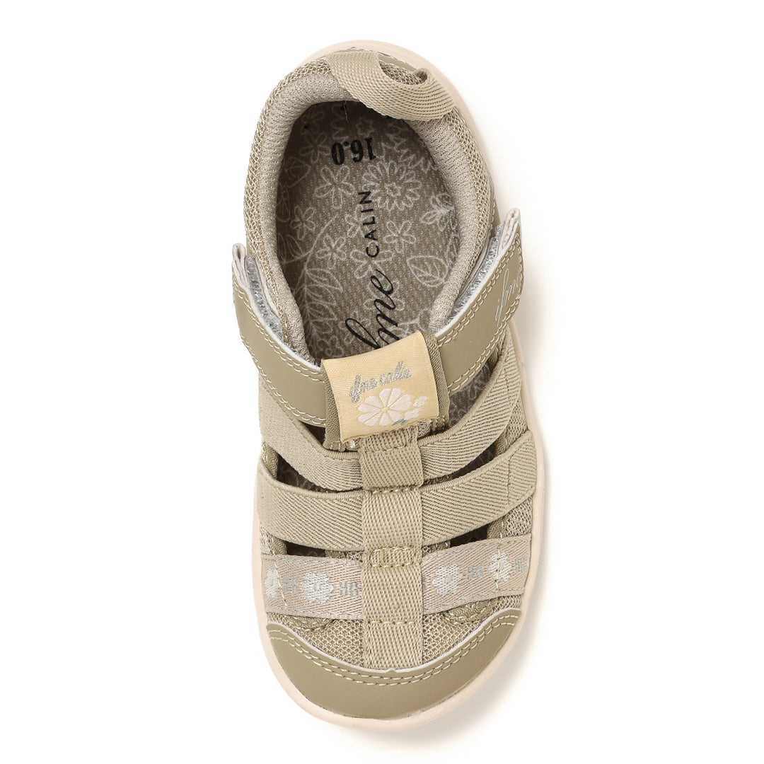 Ifme Calin Flower Easy Belt Water Shoes Kids -Beige