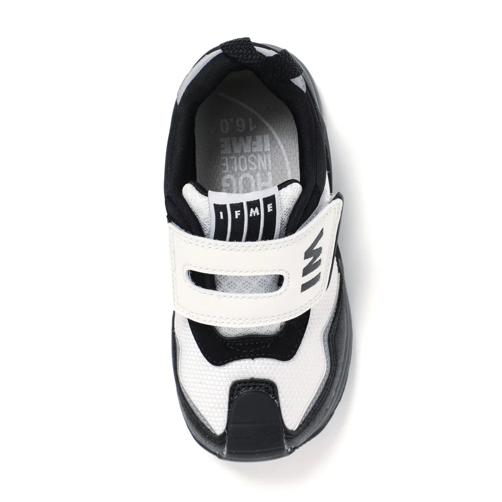IFME joob SUPER Wide Belt Sneakers Kids - Black and White