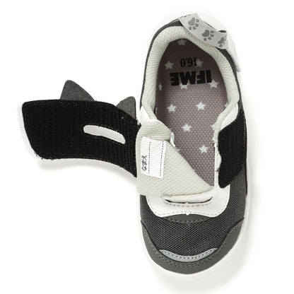 IFME Park One-Strap Cat Sneakers Kids - Gray