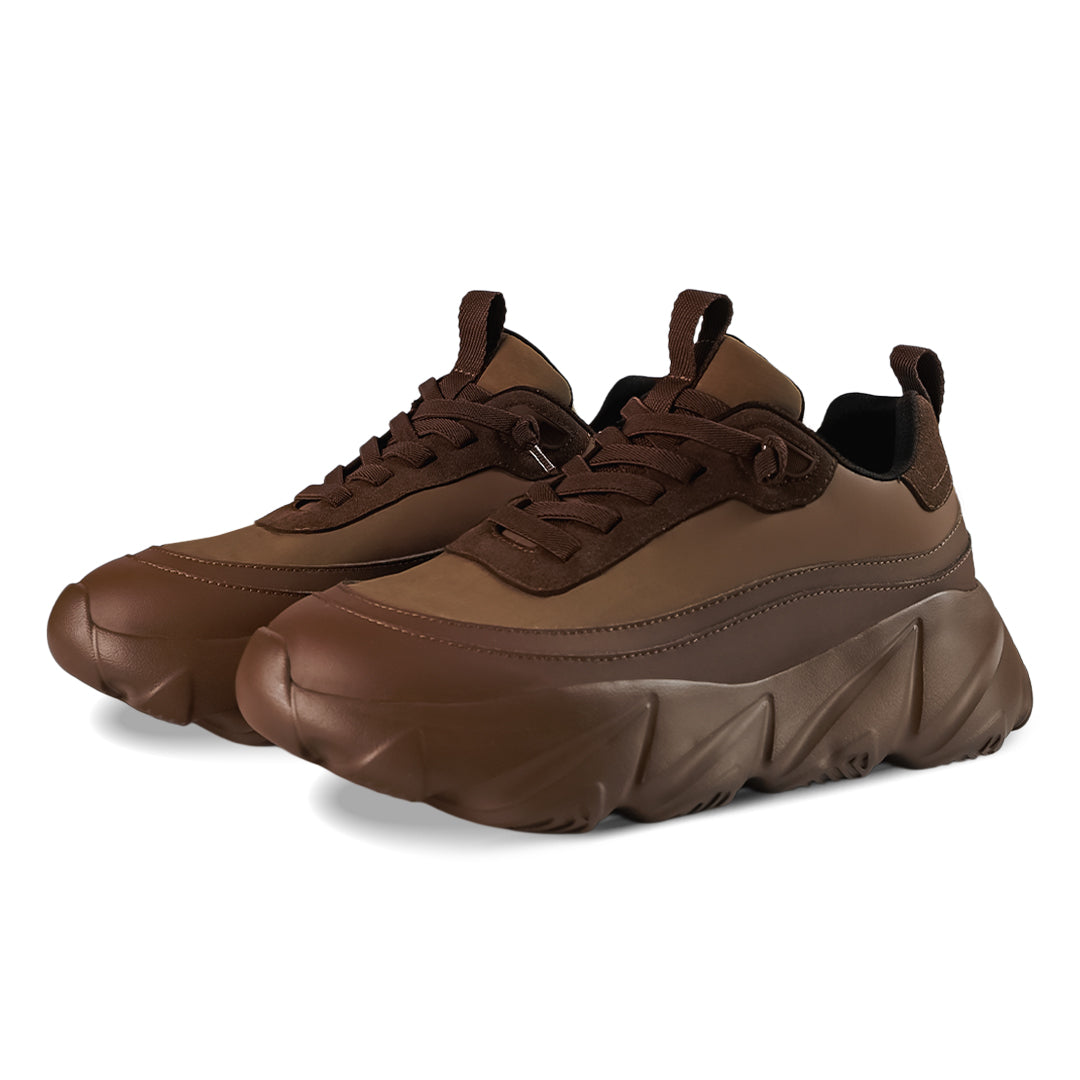 Breeze Ripple Nylon Runner Sneaker - Cocoa Brown