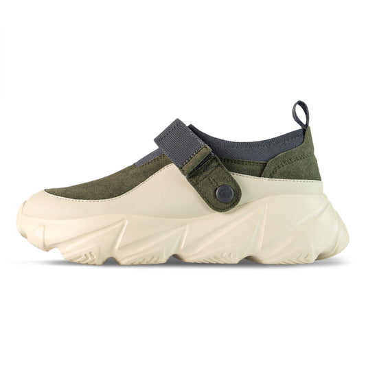 Breeze Oval SS Runner Sneaker - Olive Cream