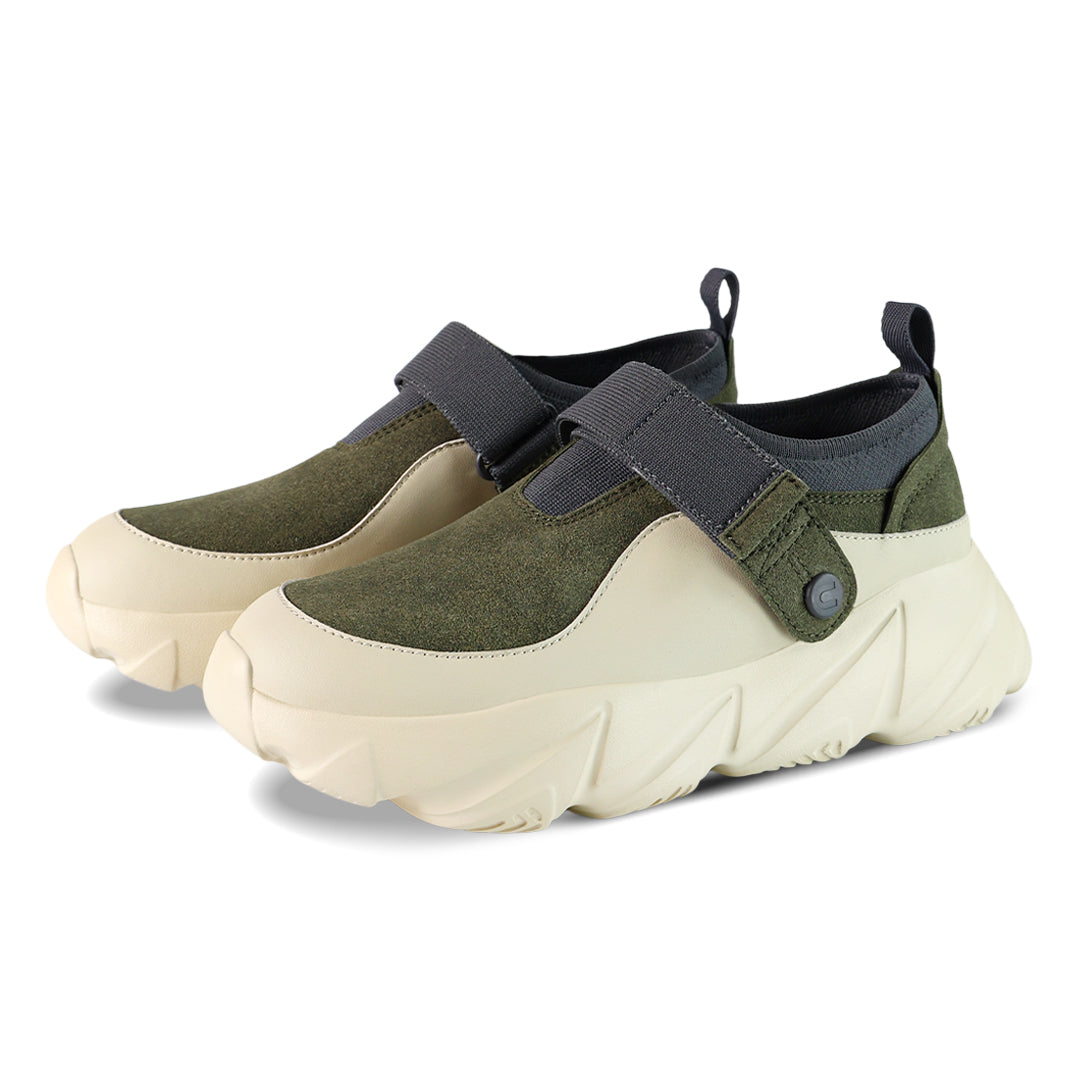 Breeze Oval SS Runner Sneaker - Olive Cream