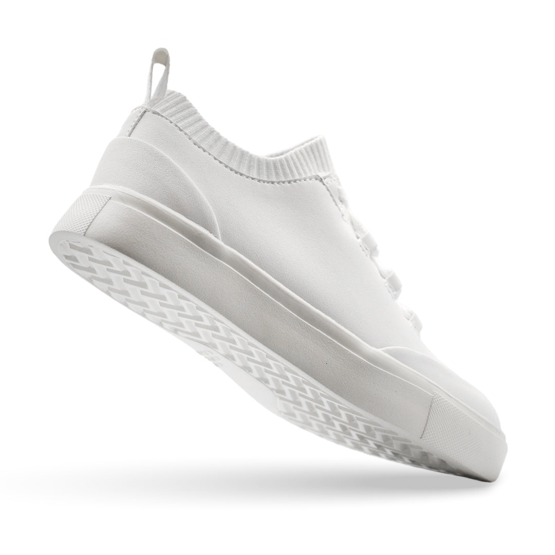 Sierra Lane Faux Leather Sneaker - White