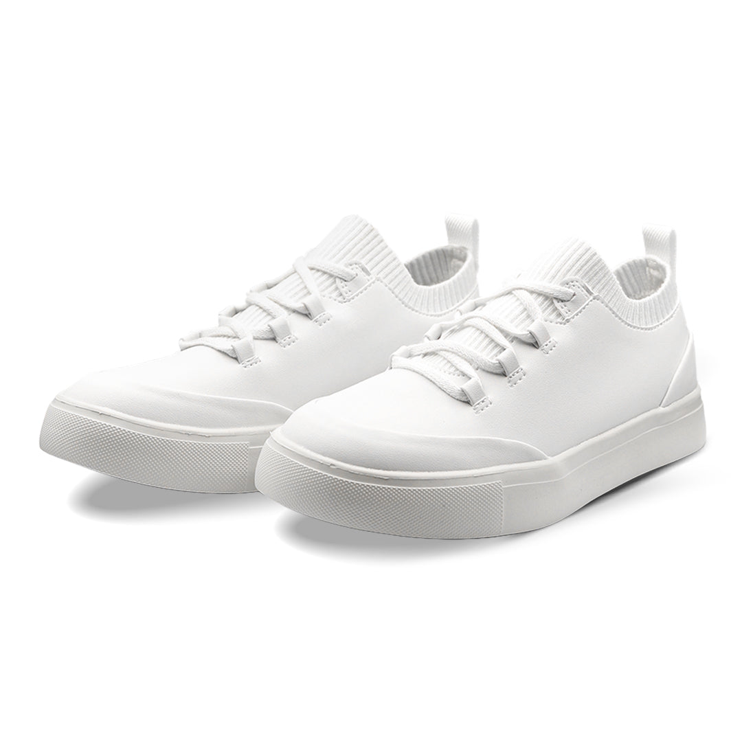 Sierra Lane Faux Leather Sneaker - White