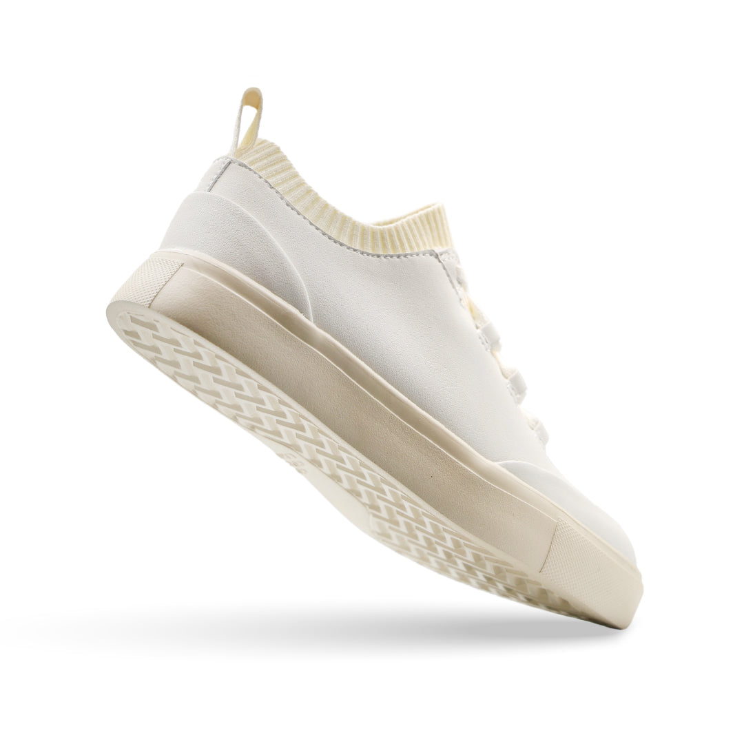 Sierra Lane Faux Leather Sneaker Kids - lvory