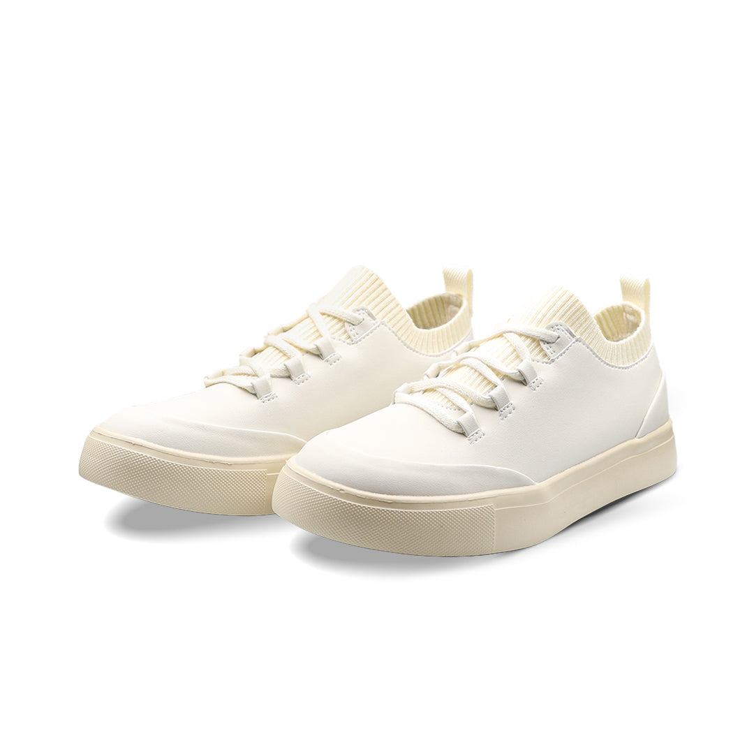 Sierra Lane Faux Leather Sneaker Kids - lvory