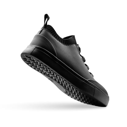 Sierra Lane Faux Leather Sneaker Kids - Black