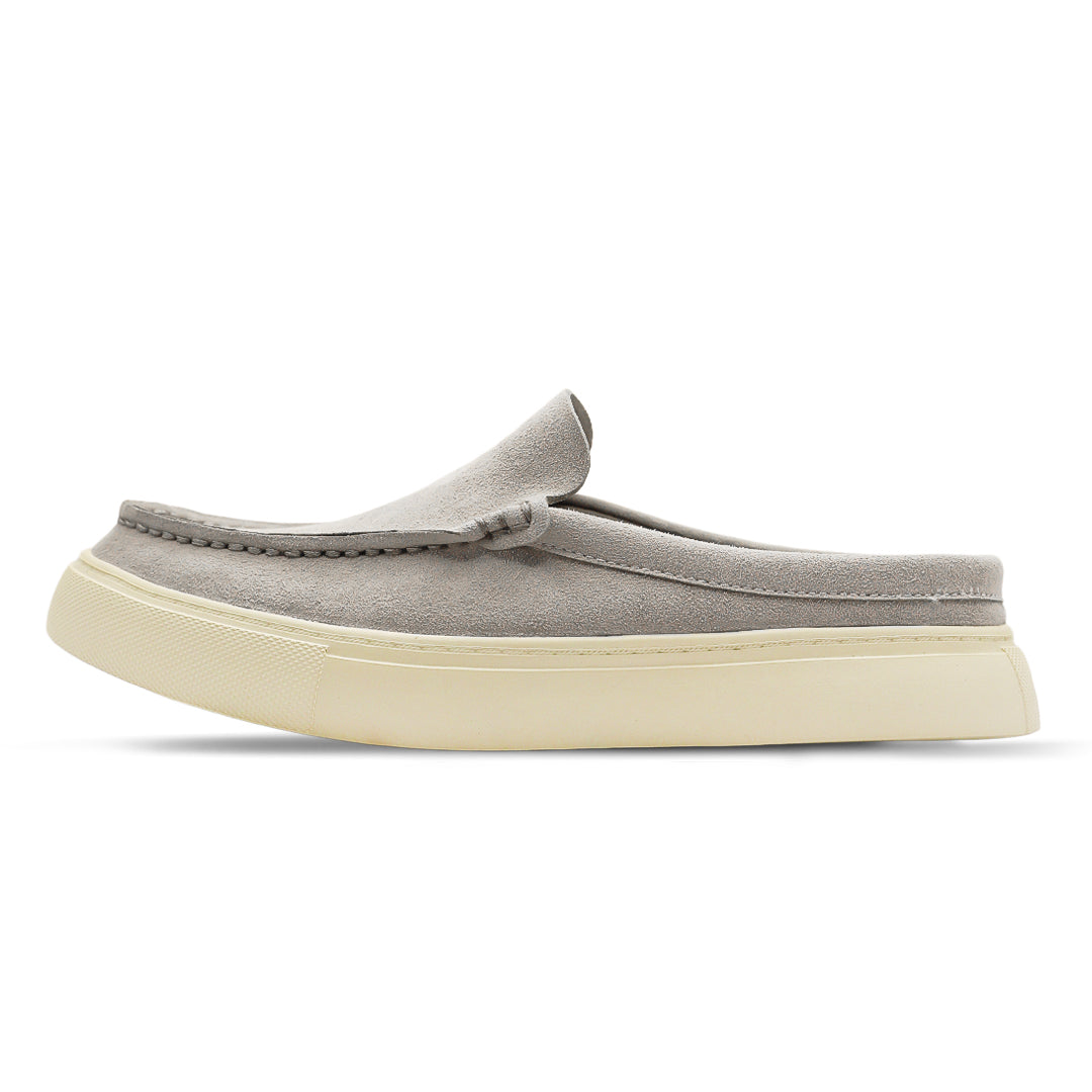 Sierra Meadow Synthetic Suede Mule - Light Grey