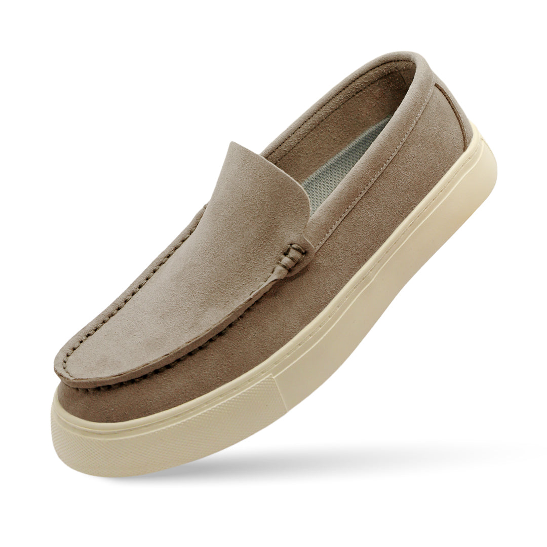Sierra Park Synthetic Suede Loafer - Warm Taupe