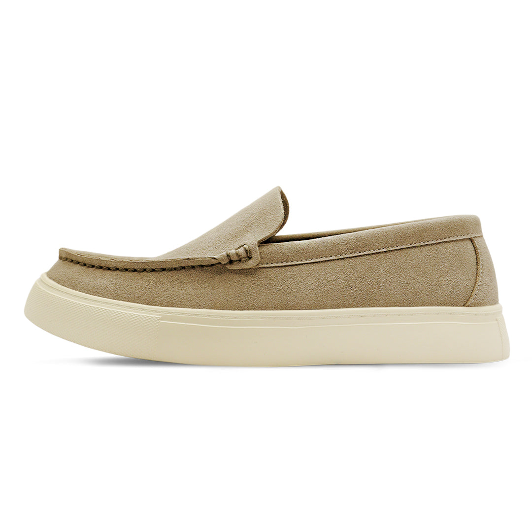 Sierra Park Synthetic Suede Loafer - Pale Beige
