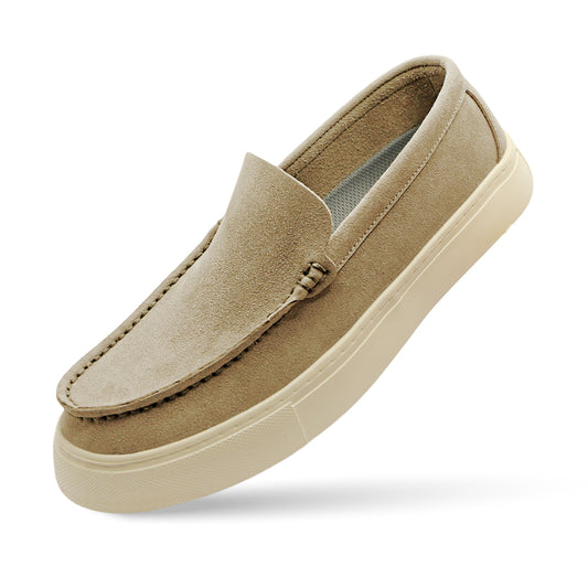 Sierra Park Synthetic Suede Loafer - Pale Beige