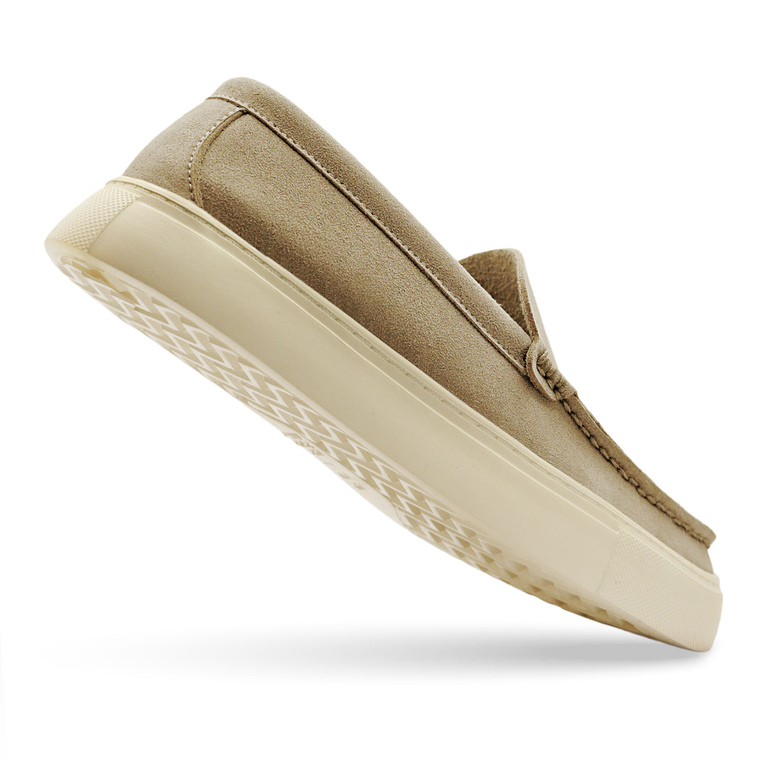 Sierra Park Synthetic Suede Loafer - Pale Beige