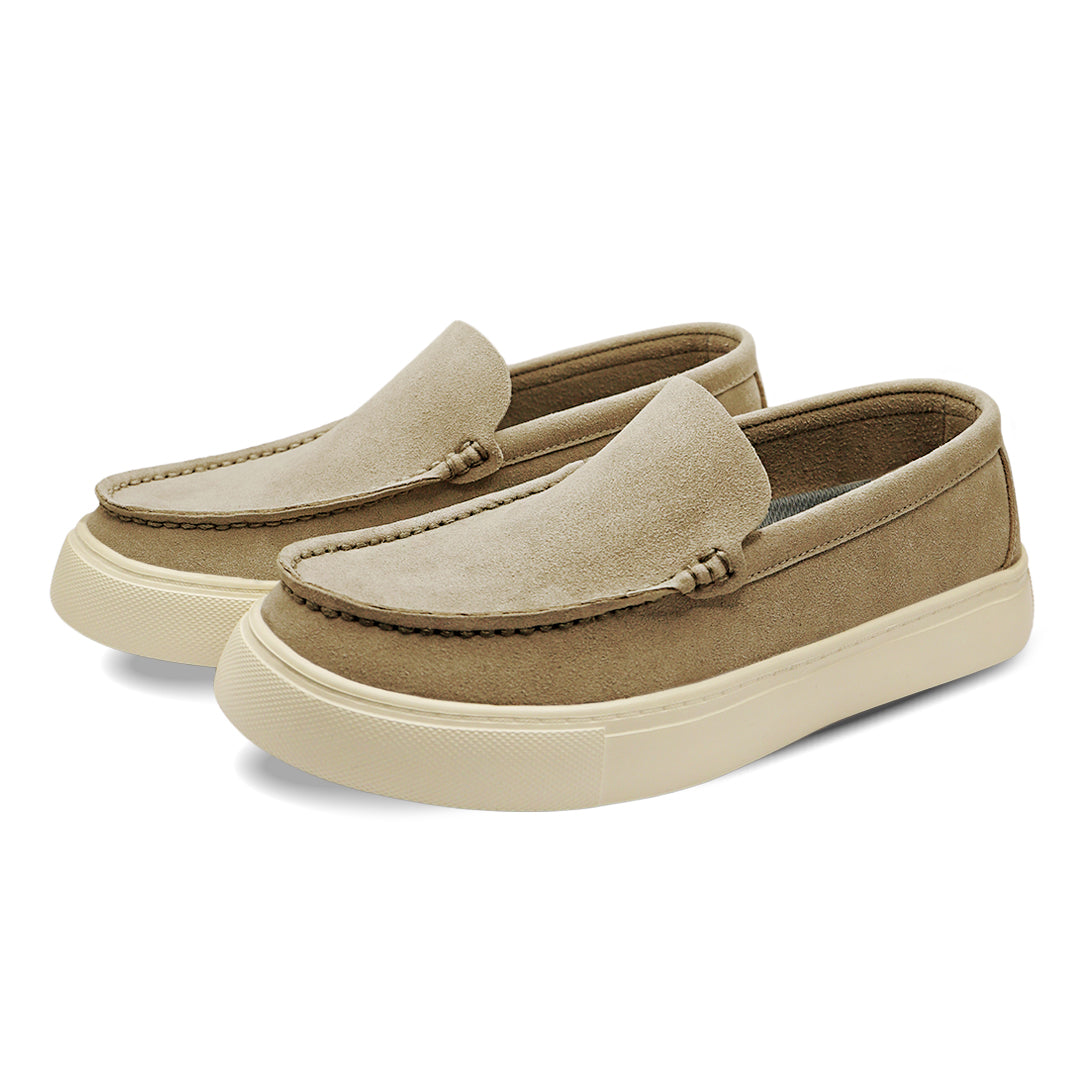 Sierra Park Synthetic Suede Loafer - Pale Beige