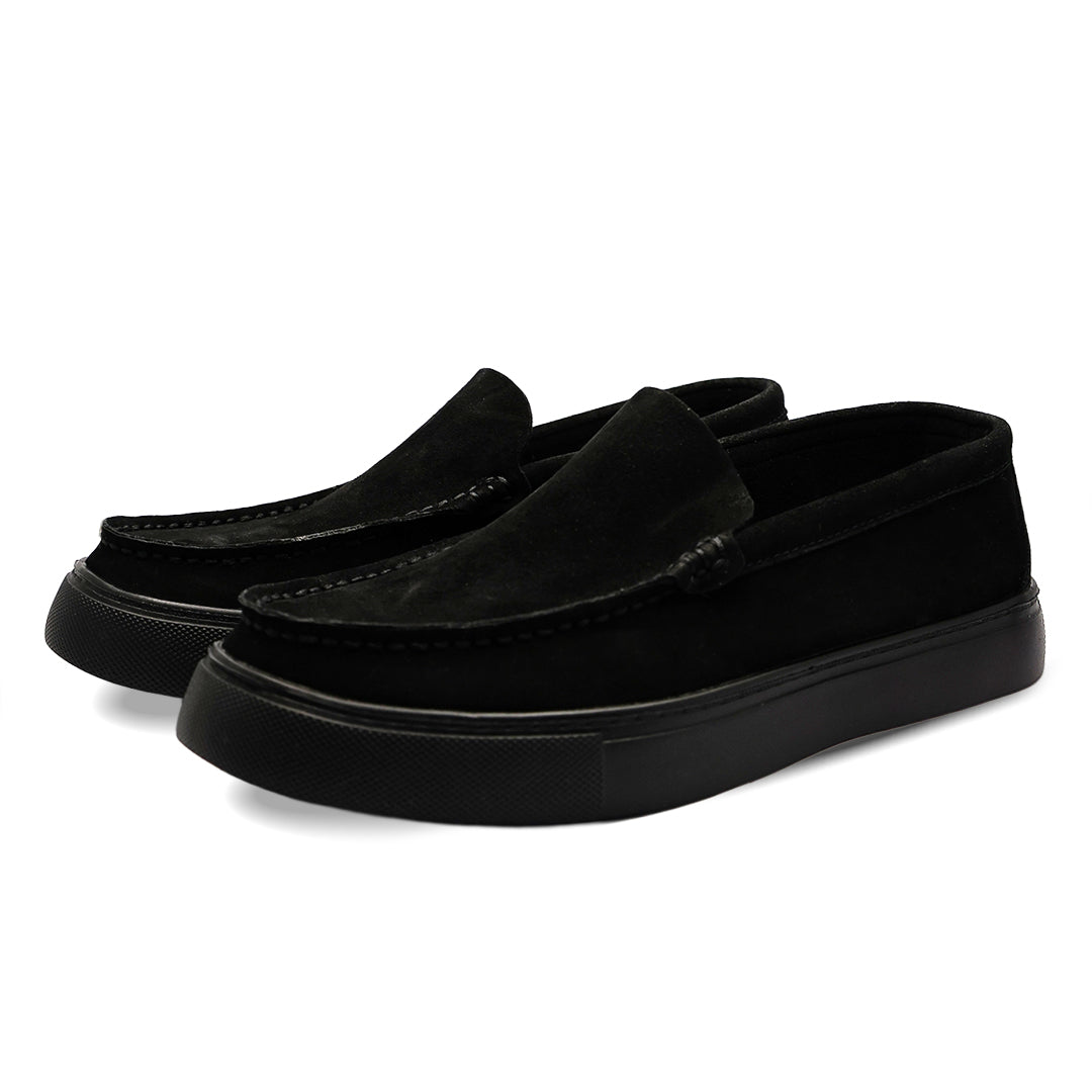 Sierra Park Synthetic Suede Loafer - Black