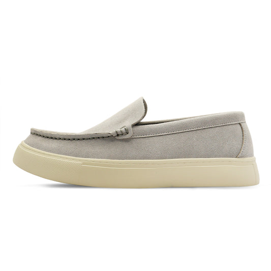Sierra Park Synthetic Suede Loafer - Light Grey