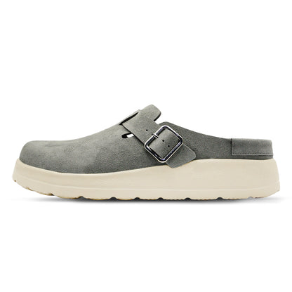 Canyon Liber Synthetic Suede Clog - Charcoal