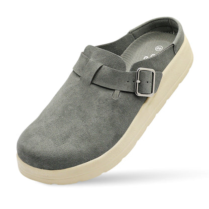 Canyon Liber Synthetic Suede Clog - Charcoal