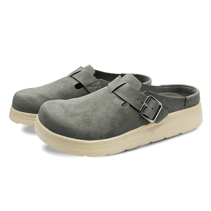 Canyon Liber Synthetic Suede Clog - Charcoal
