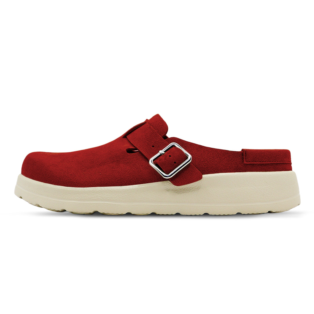 Canyon Liber Synthetic Suede Clog - Berry