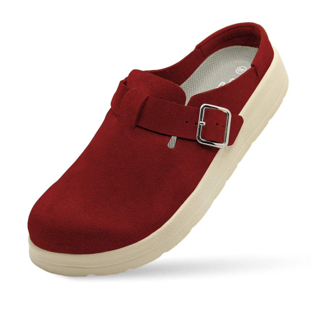 Canyon Liber Synthetic Suede Clog - Berry