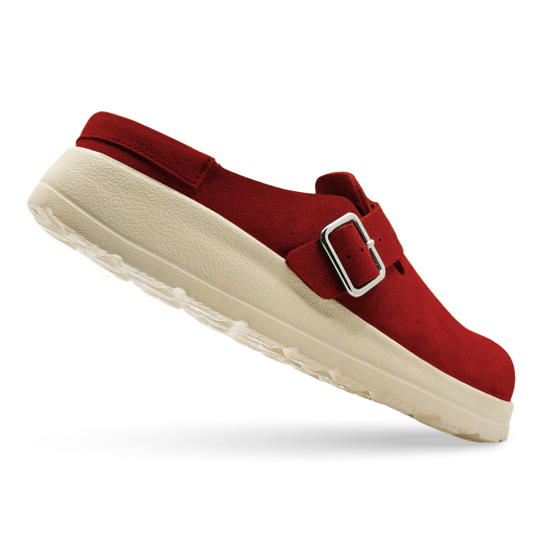 Canyon Liber Synthetic Suede Clog - Berry