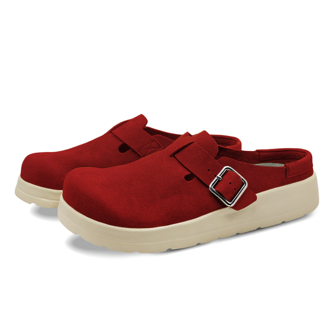 Canyon Liber Synthetic Suede Clog - Berry