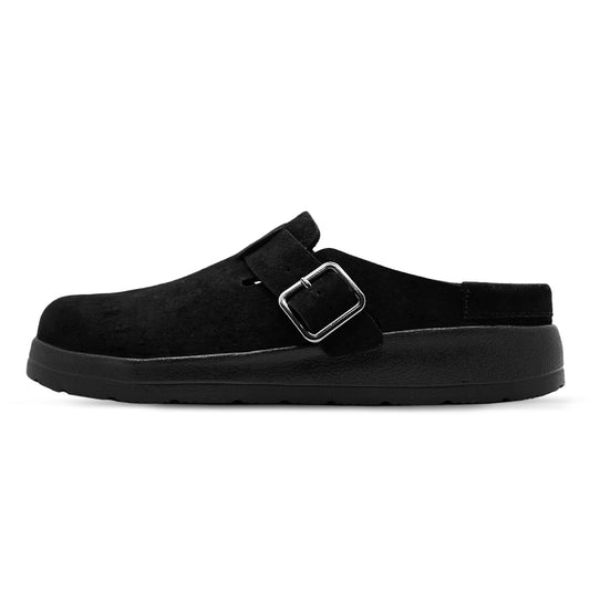 CA Liber Synthetic Suede Clog - Black