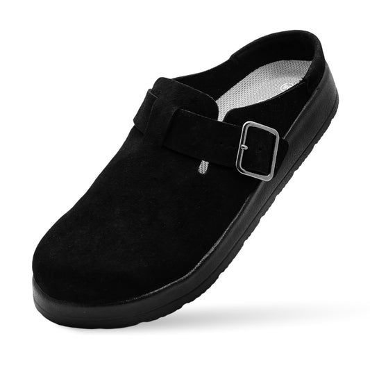 Canopy Liber Synthetic Suede Clog - Black
