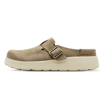 CA Liber Synthetic Suede Clog - Warm Taupe