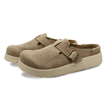 CA Liber Synthetic Suede Clog - Warm Taupe